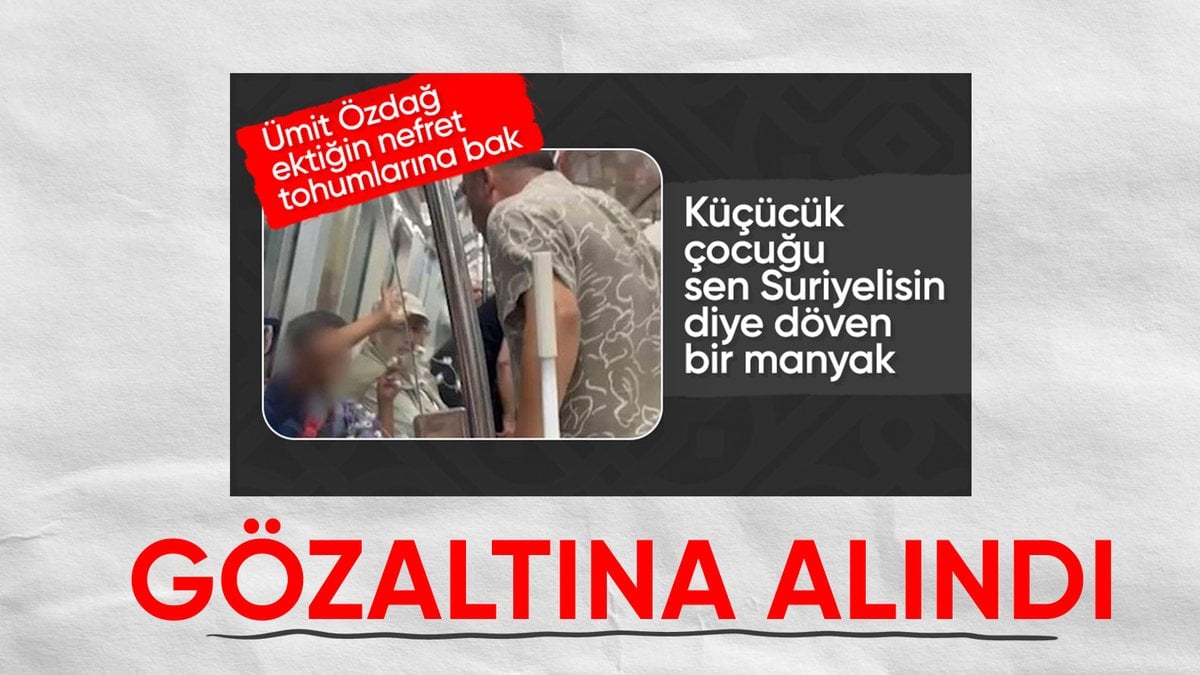 SON DAKİKA! İstanbul’da metroda Suriyeli çocuğu darbeden şahıs gözaltına alındı