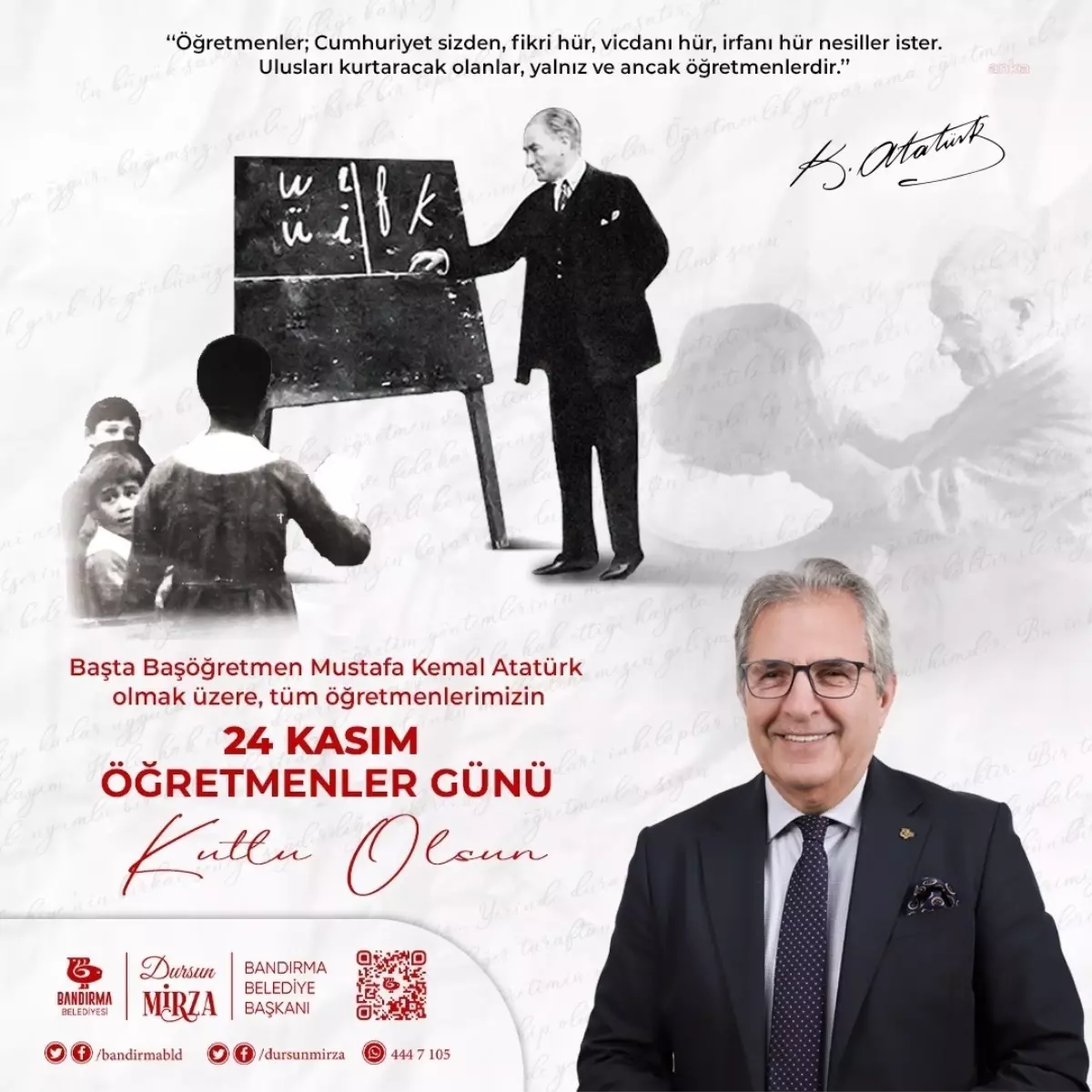 Bandırma Belediye Başkanı’ndan Öğretmenler Günü Mesajı